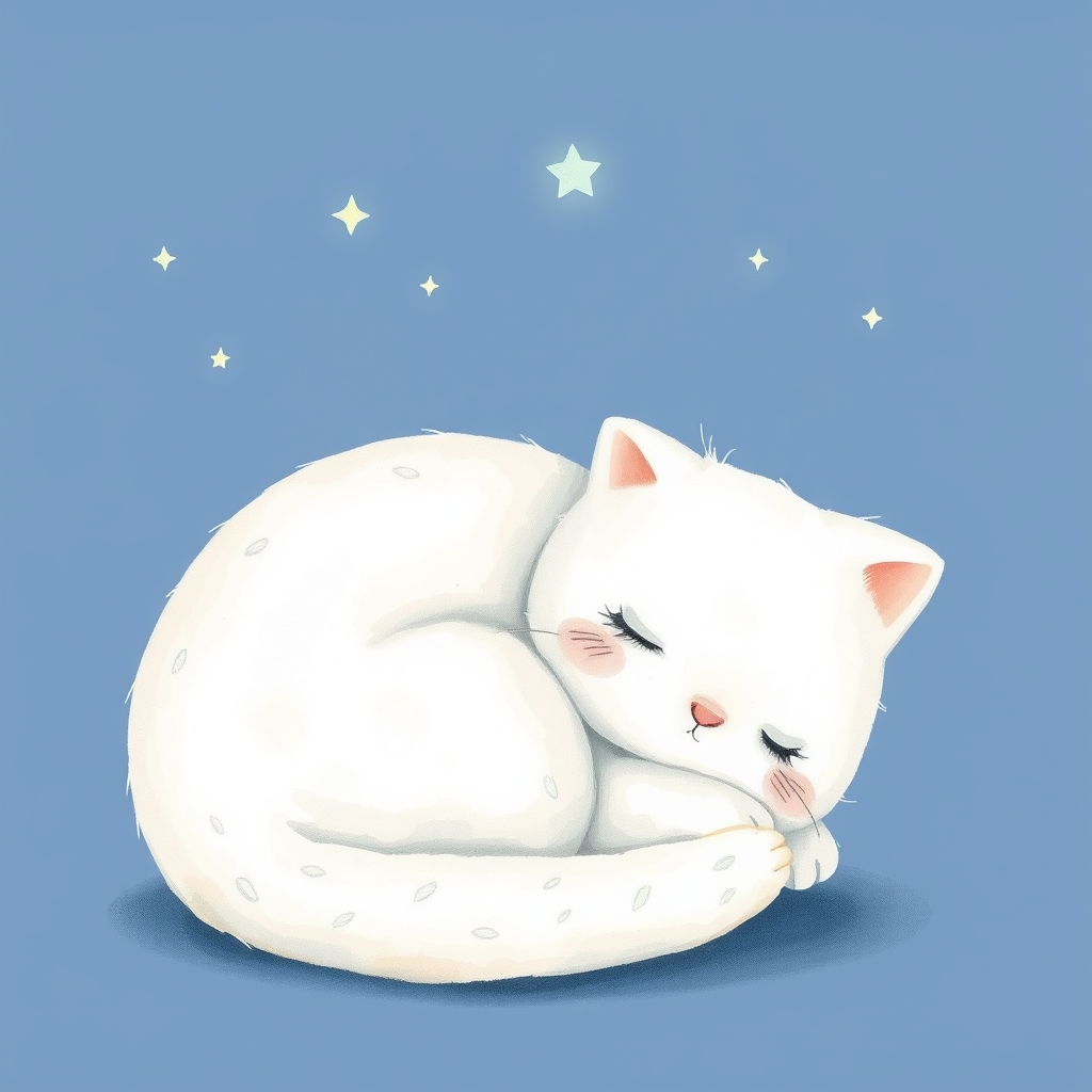 夜、丸くなって休む maomao